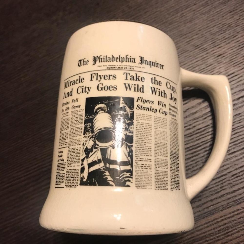 Vintage Flyers "Take the Cup" Ceramic Stein -1974